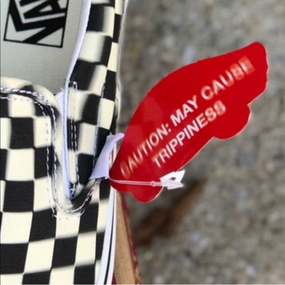 NWT Vans 5 ⭐️ Checkerboard Trippy Slip on - Picture 4 of 6
